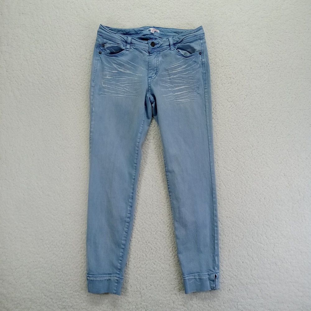 Bongo Jeans Womens Juniors 5 Ankle Stretch Denim Cotton Blend Light 28‎